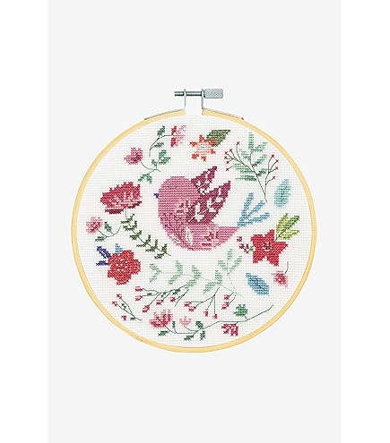 ウィリアムモリス“いちご泥棒”DMCクロスステッチ刺繍枠入り完成品 Amazon | ディーエムシー (DMC) 輸入刺しゅうキット 『William